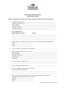 NOTE: Information furnished will be considered confidential