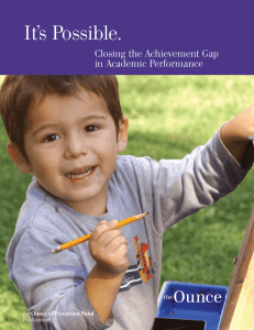 Closing the Achievement Gap - The Ounce of Prevention Fund