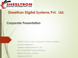 Sheeltron Digital Systems Pvt. Ltd. Corporate Presentation