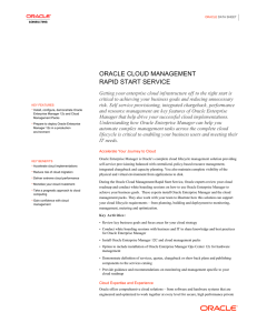 Oracle Cloud Management Rapid Start Service