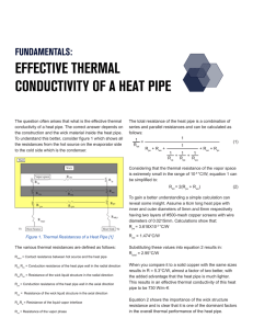 Effective Thermal Conductivity of a Heat Pipe