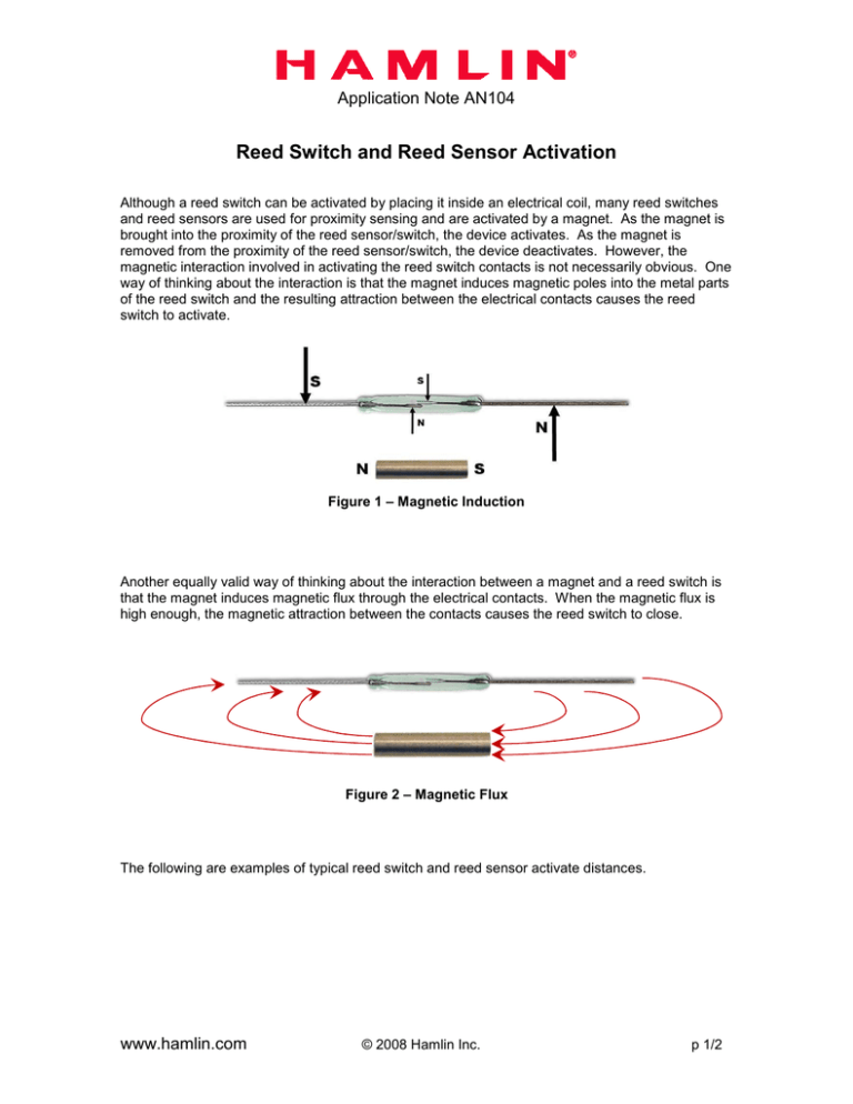 Reed Switch and Reed Sensor Activation