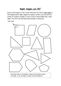 Right Angles & Shapes Worksheet