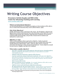 Writing Effective Course Objectives: A Guide