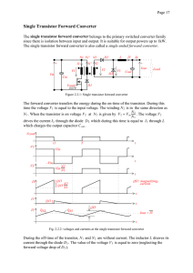Single & Two-Transistor Forward Converters: Design & Analysis