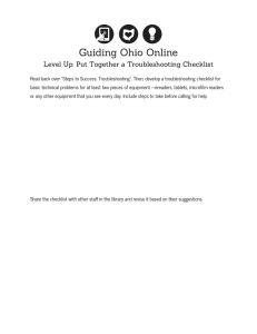 Level Up: Put Together a Troubleshooting Checklist
