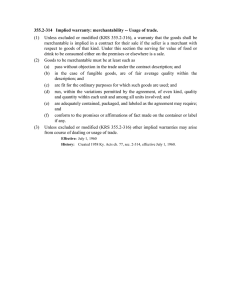 355.2-314 Implied warranty: merchantability -