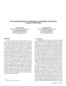 the dynamic response of tuned impact absorbers for rotating flexible