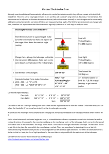Vertical Circle Index Error Correction in Theodolites
