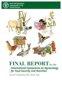 Final Report for the International Symposium on Agroecology for