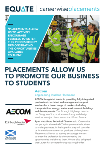 PlACements Allow us to Promote our business to students