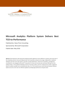 Microsoft Analytics Platform System Delivers Best TCO-to