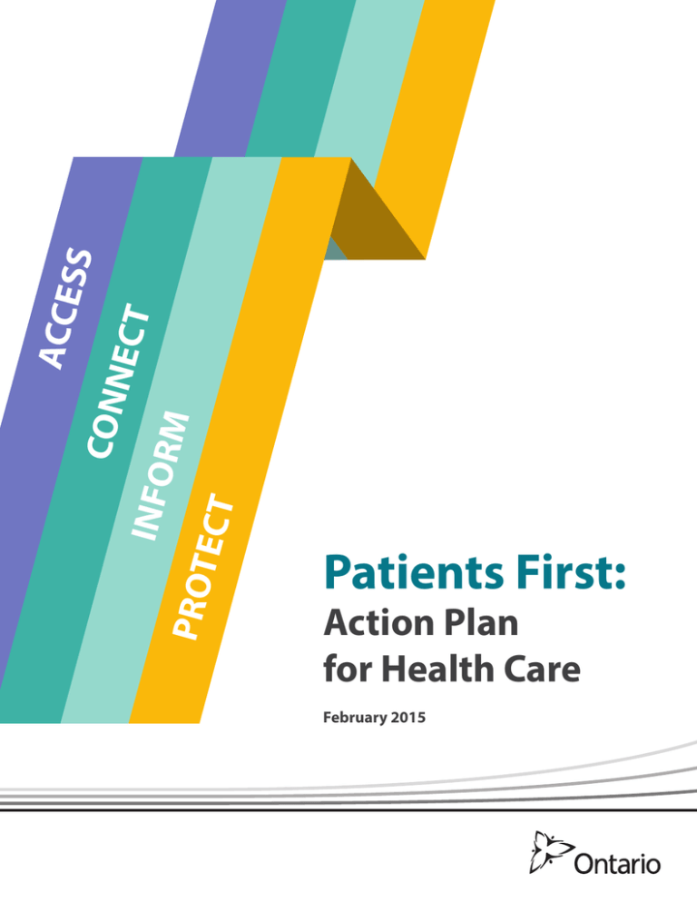 2015 Patients First Action Plan For Health Care