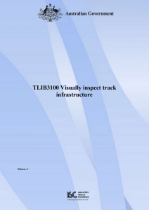 TLIB3100 Visually inspect track infrastructure