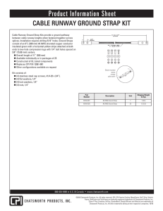 CABLE RUNWAY GROUND STRAP KIT 40164