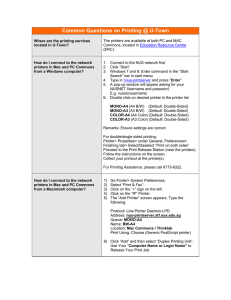 U-Town Printing FAQs: Locations, Connection, & Help