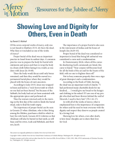 Showing Love and Dignity for Others, Even in Death
