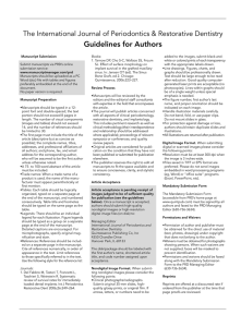 Author Guidelines - Quintessence Publishing!