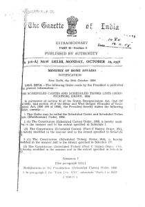 Order, 1956 dated 29th October, 1956