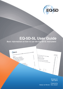 EQ-5D-5L User Guide: Health Status Measurement