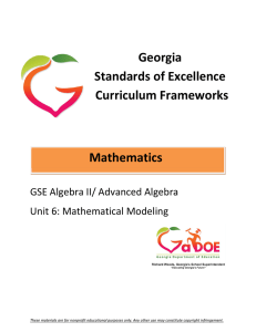 Georgia Advanced Algebra Unit 6
