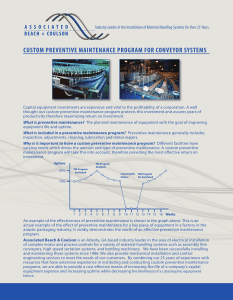 CUSTOM PREVENTIVE MAINTENANCE PROgRAM