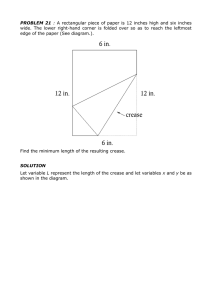 Crease Minimization Problem Solution