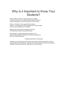 Why is it Important to Know Your Students?