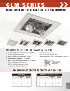 Mini-ConCealed ReCessed eMeRgenCy luMinaiRe - Dual-Lite