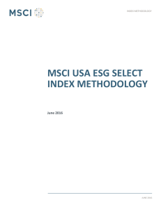 MSCI USA ESG Select Index Methodology