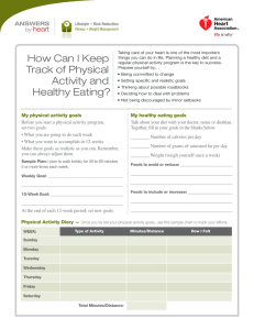 How Can I Keep Track of Physical Activity and Healthy Eating?