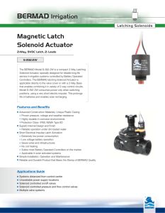 Magnetic Latch Solenoid Actuator