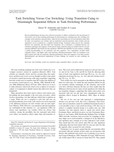 Task Switching Versus Cue Switching: Using Transition Cuing to