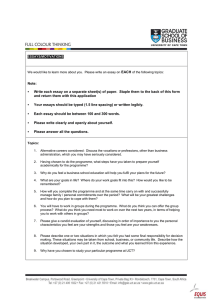 UCT Business School Application Essay Prompts