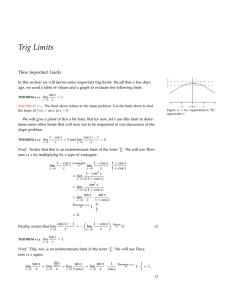 Math 130Trig Limits: Day 10