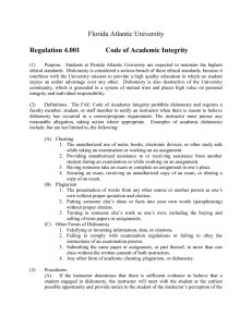 FAU Code of Academic Integrity