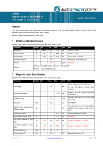 General 1 Dimensional Specification 2 Magnetic Input