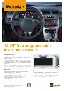 10.25” free programmable instrument cluster
