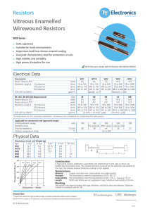 Vitreous Enamelled Wirewound Resistors