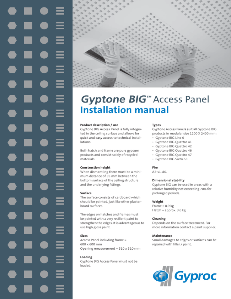 Installation manual Access Panel