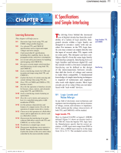 IC Specifications and Simple Interfacing CHAPTER 5