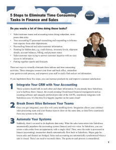 5 Steps to Eliminate Time Consuming Tasks in Finance and Sales