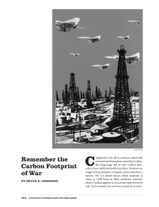 “Remember the Carbon Footprint of War” by Bruce E. Johansen