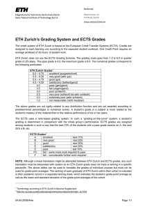 ETH Zurich Grading System & ECTS Grades Explained