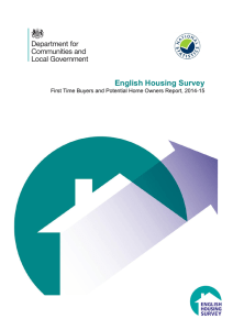 English Housing Survey - First Time Buyers and Potential