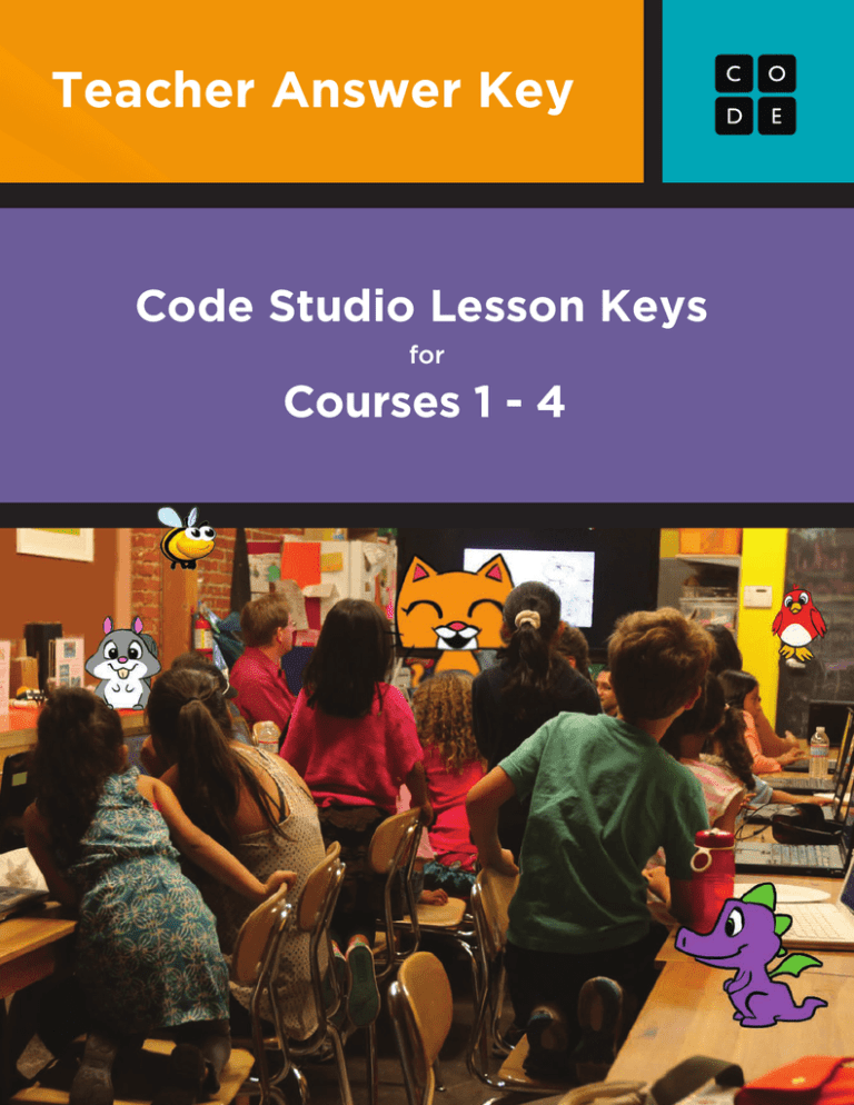 Code Studio Teacher Answer Key: Courses 1-4