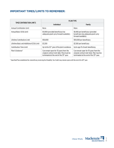 RESP - Important Times/Limits to Remember
