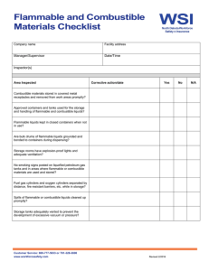 Flammable & Combustible Materials Checklist | Safety