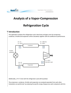 Analysis of a Vapor-Compression Refrigeration Cycle