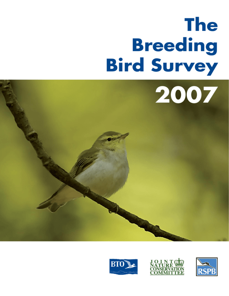 The Breeding Bird Survey British Trust For Ornithology 7089